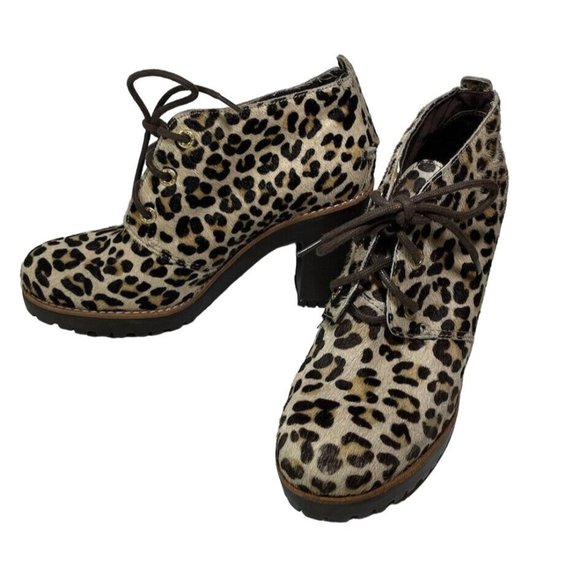 Sperry Top Sider Shoes - Women's Sperry Top Sider Princeton Ankle Boot In Leopard Print Lace Up